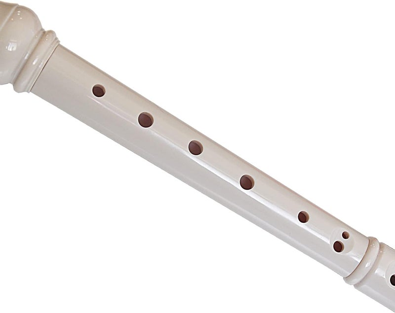 Farcaya 2-Piece Soprano Recorder Instrument for Beginners German Style C Key 8 Hole Descant with Clean Rods 2 Storage Cases (White+White) - Image 4